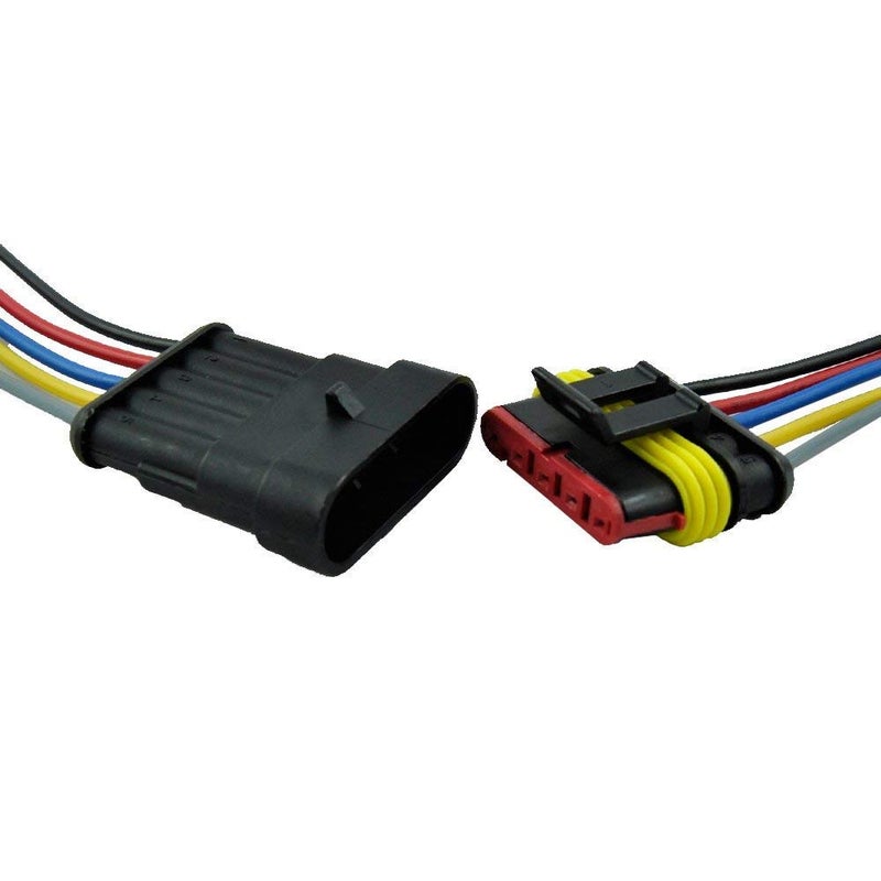 ZYTC 5 Pin Way Car Waterproof Wire Connector Plug Auto Electrical Wire Connectors AWG Terminal Pack of 5 - Image 2